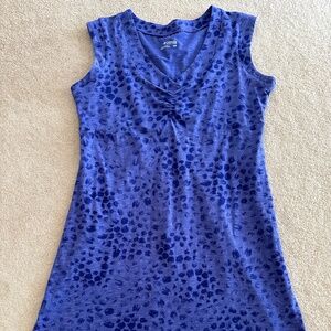 Columbia Sleeveless Dress, Purple Print, Size M